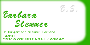 barbara slemmer business card